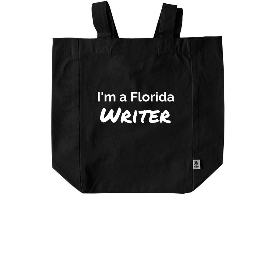 Tote - I'm a Florida Writer, a Black Recycled Cotton Tote Bag