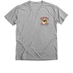 Tibbies Celebrate Labor Day, a Athletic Heather Premium V-Neck Tee (back-view)