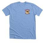 Tibbies Celebrate Labor Day, a Heather Carolina Blue Premium Unisex Tee (back-view)