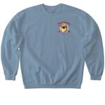 Tibbies Celebrate Labor Day, a Stone Blue Softstyle Crewneck Sweatshirt (back-view)