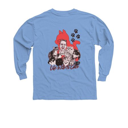 LifeWith18Cats GM Collection, a Carolina Blue Youth Long Sleeve Tee
