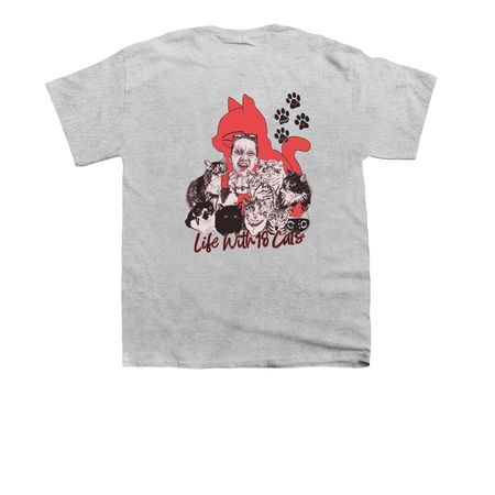 LifeWith18Cats GM Collection, a Sport Grey Youth Unisex Tee
