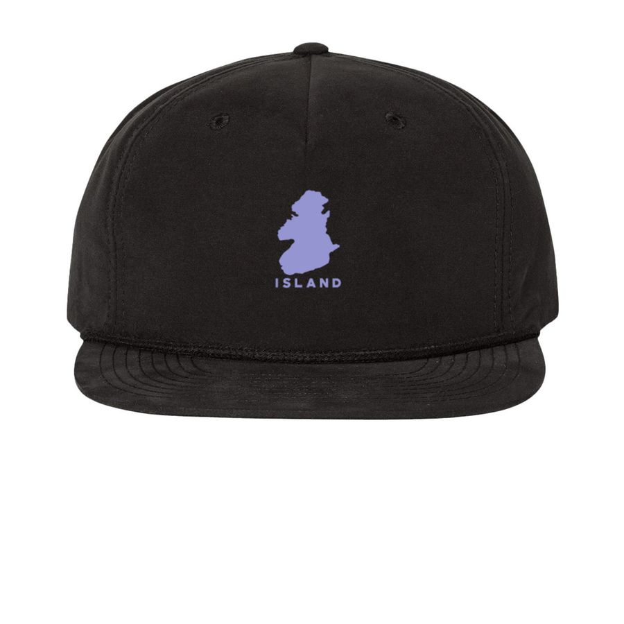Lilac Squirrel Island Snapback Cap, a Black Printed Umpqua Snapback Cap