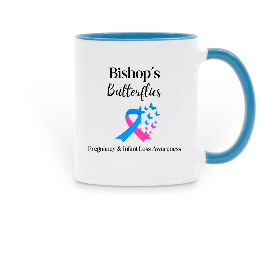 Bishop?s Butterflies: PAIL Awareness Mug, a Light Blue Two-Tone Ceramic Mug