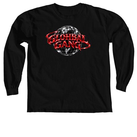 GLOHBAL GANG APPAREL, a Black Comfort Colors Long Sleeve Tee