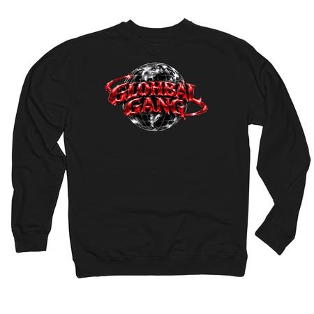 GLOHBAL GANG APPAREL, a Black Midweight Crewneck Sweatshirt