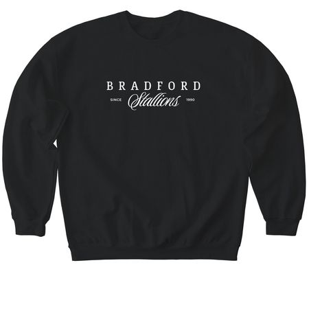 Classic Bradford Stallions, a Black Softstyle Crewneck Sweatshirt