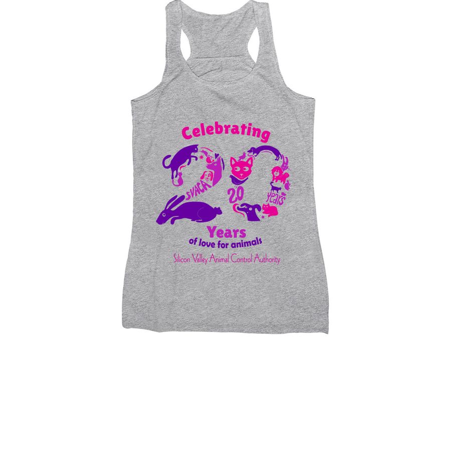 It's SVACA's 20th Anniversary!, a Athletic Heather Women's Racerback