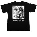 Turn on, Tune in, Drop out., a Black Comfort Colors Unisex Tee (back-view)