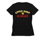 Little Shop Show Shirts, a Black Women's Slim Fit Tee (back-view)