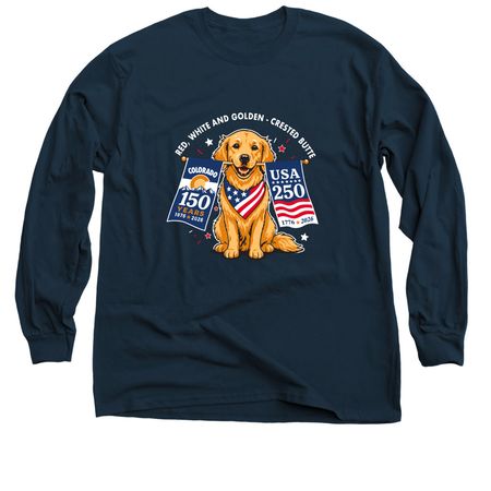2026 Crested Butte July 4th Parade T-shirts, a Navy Classic Long Sleeve Tee