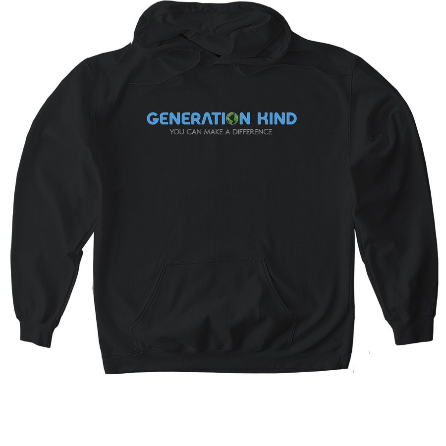 Generation Kind, a Black Gildan Softstyle Pullover Hoodie