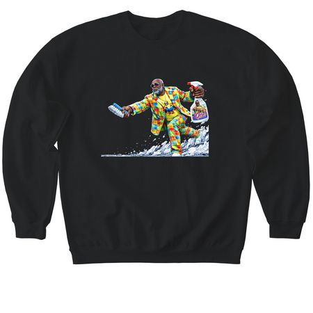 MADQLEAN, a Black Softstyle Crewneck Sweatshirt