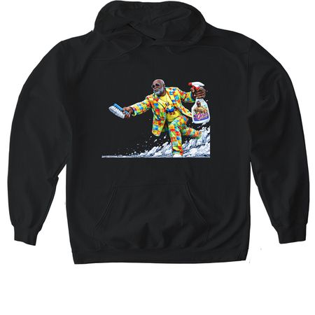 MADQLEAN, a Black Gildan Softstyle Pullover Hoodie