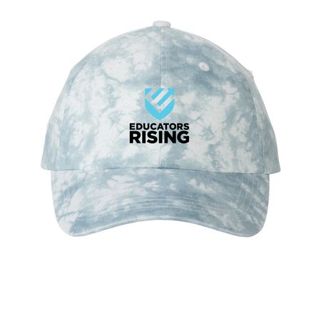 Hats, a Light Blue Printed Tie Dye Baseball Hat