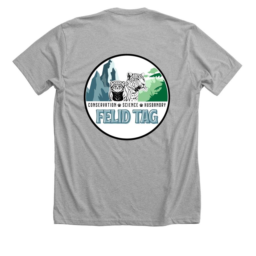 Front/Back&nbsp;, a Athletic Heather Premium Unisex Tee (back-view)