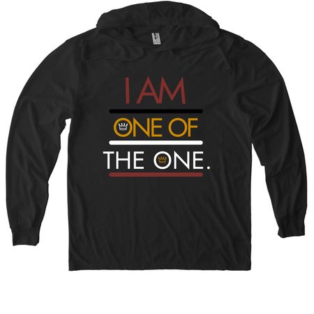 I Am one of The One, a Space Black Allmade Eco Triblend Hoodie Tee