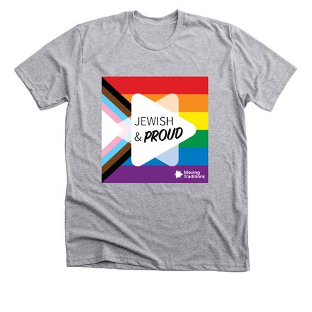 Jewish & Proud, a Athletic Heather Premium Unisex Tee