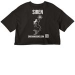 SIREN SECURITY - SIREN&nbsp;, a Black Women?s Cropped Cotton Tee (back-view)