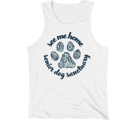 See Me Home Gear, a White Premium Cotton Tank