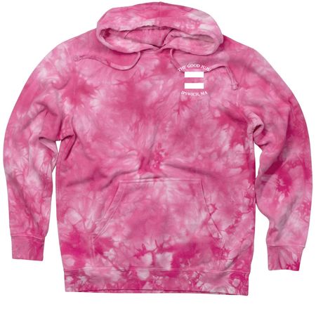 The Good Juju (Hipster edition), a Pink Tie Dyed Pullover Hoodie