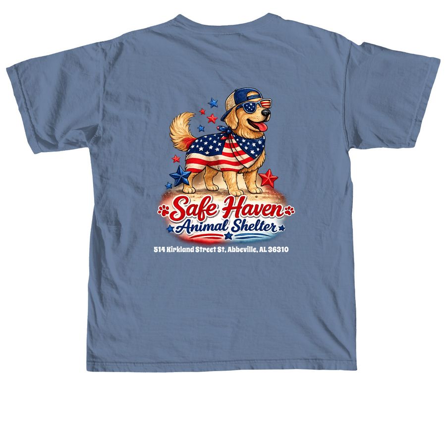 Special Edition 4th Of July T-Shirt, a Blue Jean Comfort Colors Unisex Tee (back-view)