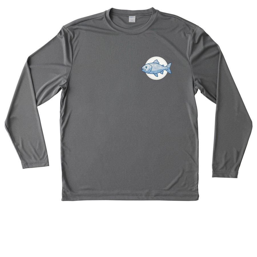 fresh design, a Grey Concrete Heather Unisex Performance Long Sleeve Tee
