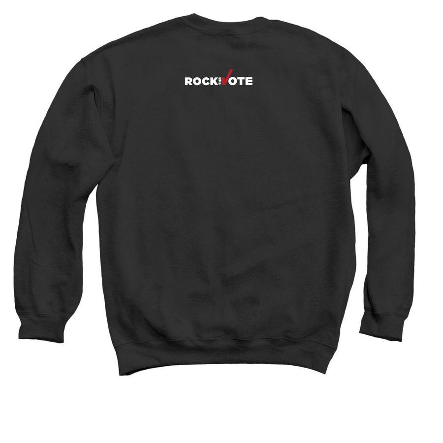 VOTE VOTE VOTE, a Black Crewneck Sweatshirt (back-view)
