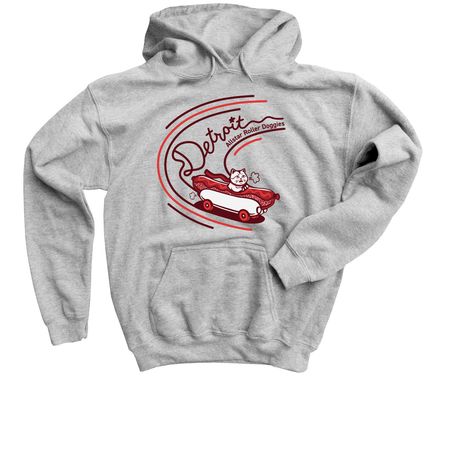 Detroit Allstar Roller Doggies, a Sport Grey Youth Pullover Hoodie