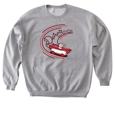 Detroit Allstar Roller Doggies, a Sport Grey Softstyle Crewneck Sweatshirt