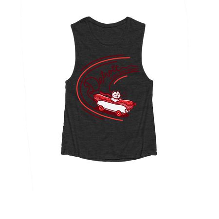 Detroit Allstar Roller Doggies, a Dark Grey Heather Women's Muscle Tank