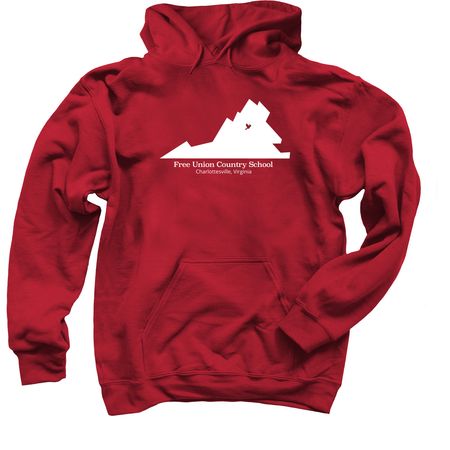 Virginia Tops (all sizes, colored), a Cardinal Red Pullover Hoodie