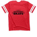 Life of a Skater, a Vintage Red / White Football Jersey Tee (back-view)