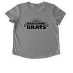 Life of a Skater, a Aluminum Grey Allmade Eco Triblend Women?s Scoop Neck Tee (back-view)