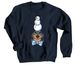 Harlso?s Snowman!, a Navy Crewneck Sweatshirt