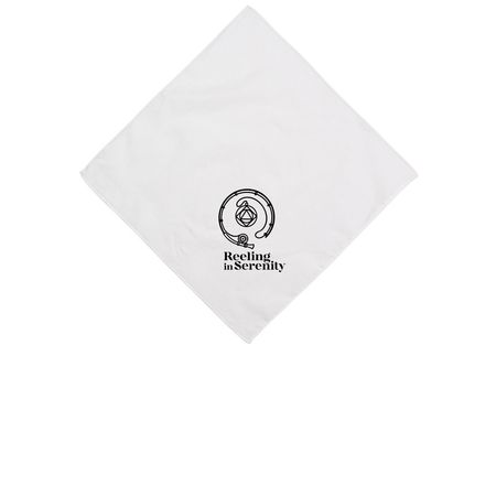 Reeling Bandana, a White Cotton Bandana