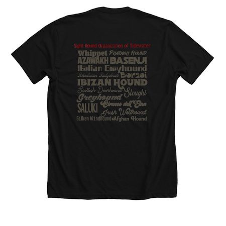 Teal SHOT Logo, a Solid Black Blend Premium Unisex Tee (back-view)