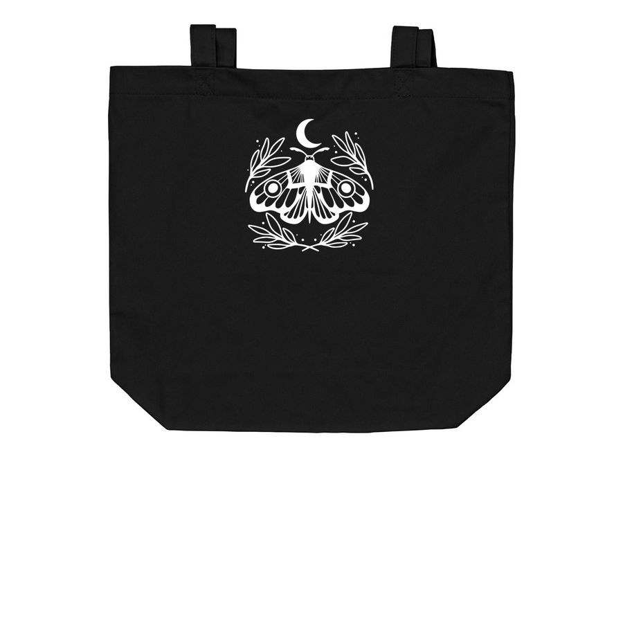 The Black Bird Oracle Series - Tote Bag, a Black Organic Cotton Tote Bag (back-view)