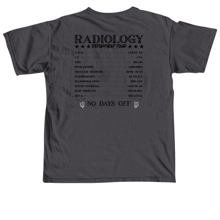 Department Tour, a Graphite Comfort Colors Unisex Tee (back-view)