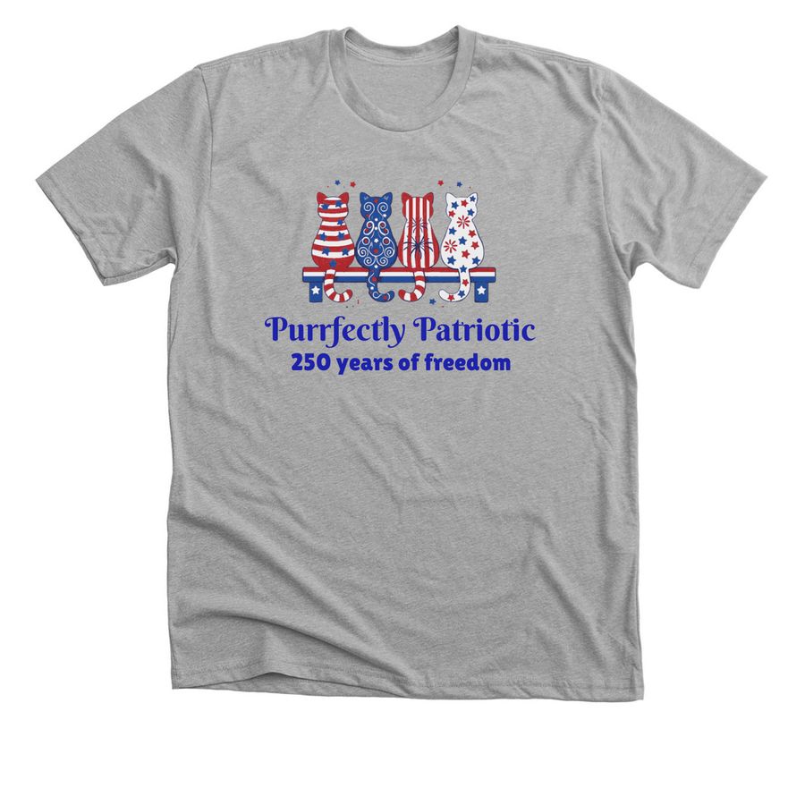 Red, White, and Blue!, a Athletic Heather Premium Unisex Tee