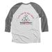 NEW&nbsp; VERSION Love Has No Age Limit?, a Premium Heather and Heather White 3/4 Sleeve Baseball Tee (back-view)