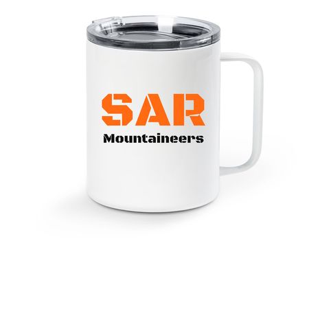 Roque and Huck, a White Stainless Steel Travel Mug