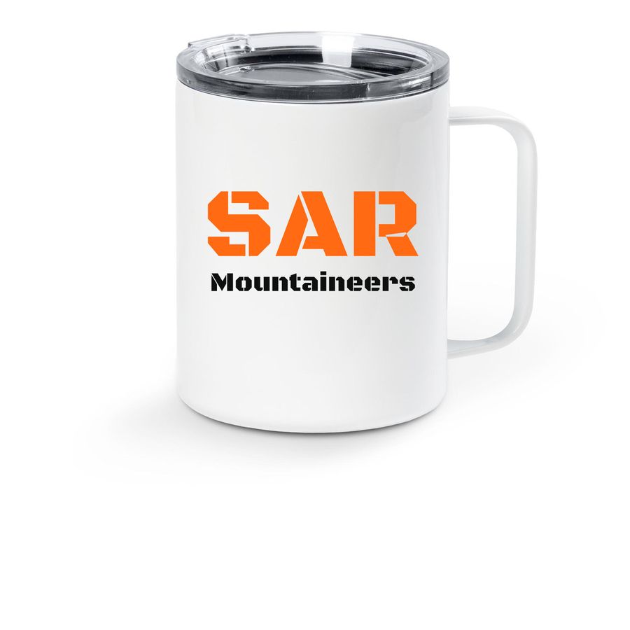 Roque and Huck, a White Stainless Steel Travel Mug