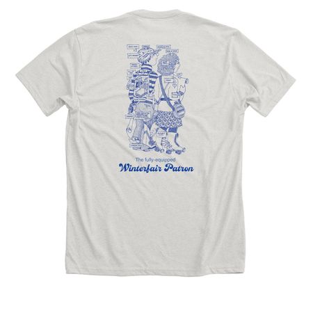 S.Sturgill Winterfair Patron&nbsp;, a Heather Cement Premium Unisex Tee (back-view)