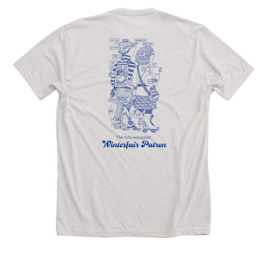 S.Sturgill Winterfair Patron&nbsp;, a Heather Cement Premium Unisex Tee (back-view)