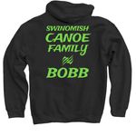 BLACK CLOUD 420 VLOGS, a Black Pullover Hoodie (back-view)