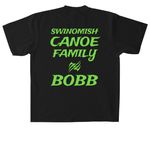 BLACK CLOUD 420 VLOGS, a Black Heavyweight Garment Dye Tee (back-view)