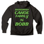 BLACK CLOUD 420 VLOGS, a Black Premium Heavyweight Pullover Hoodie (back-view)