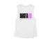 Sleeveless, a White Women's Muscle Tank