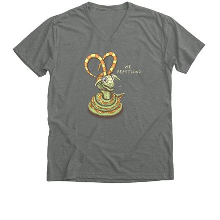 Mambex, aka Ma, a Deep Heather Premium V-Neck Tee